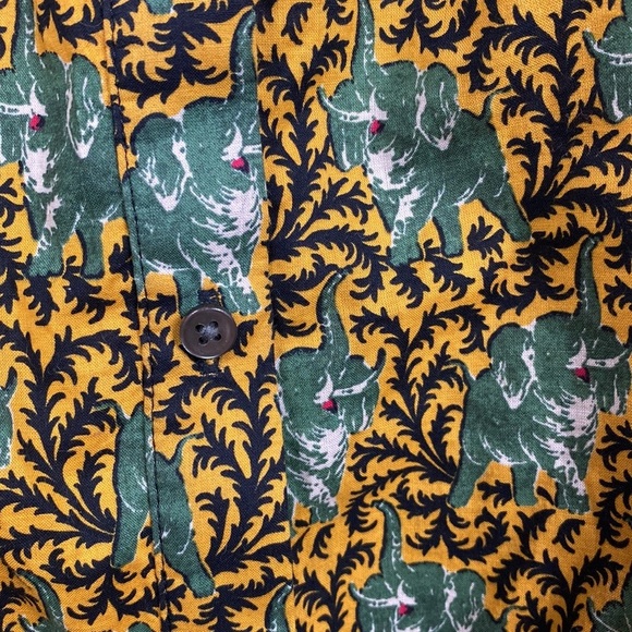 J. Crew Ratti Elephant Off Shoulder Ruffle Blouse - Size 6 - Picture 4 of 15